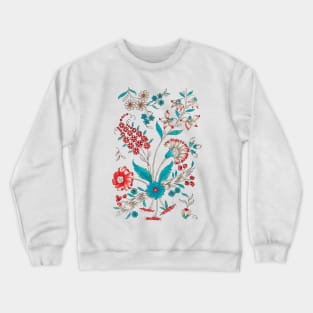 Retro Flower Illustration Crewneck Sweatshirt